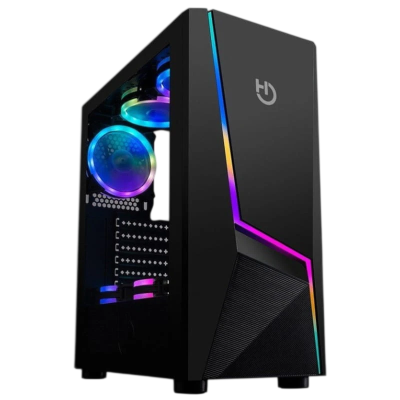 Hiditec V20 PRO ARGB  Semitorre Cristal templado Negro - Desprecintado - Caja Gaming