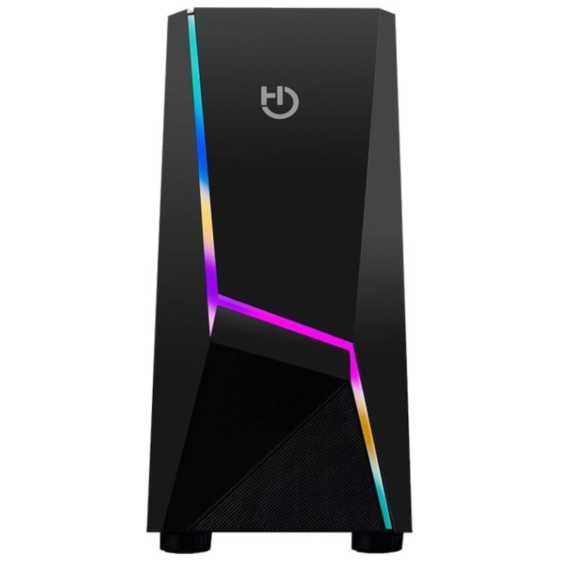 vista frontal de la Hiditec V20 PRO ARGB  Semitorre Cristal templado Negro - Caja Gaming