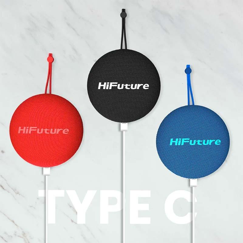 porta USB-C do Altifalante Bluetooth HiFuture Altus Azul