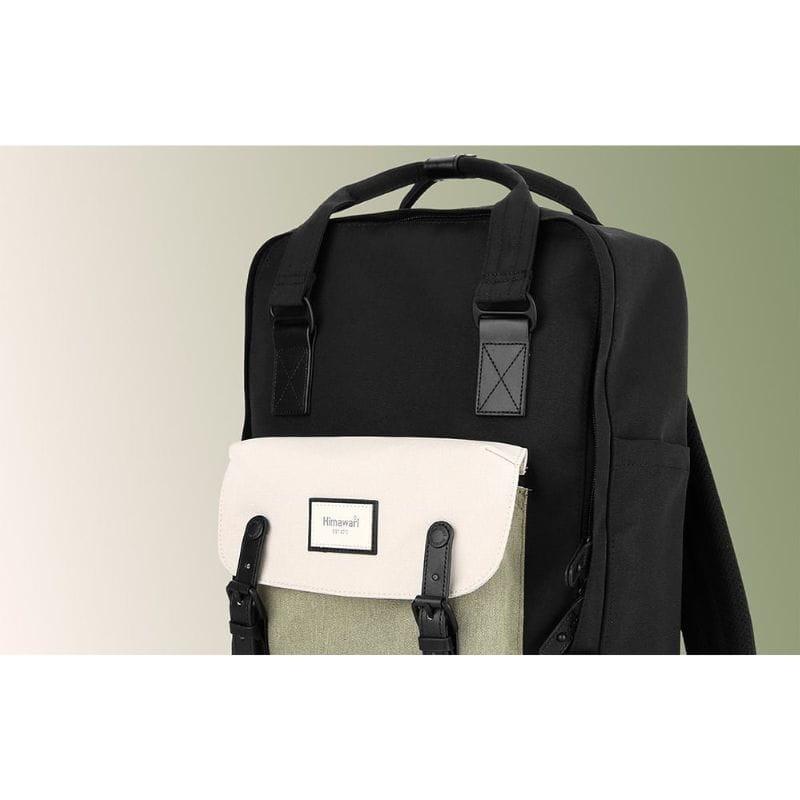 Himawari 1010 Negro y Verde - Mochila para portátil detalle