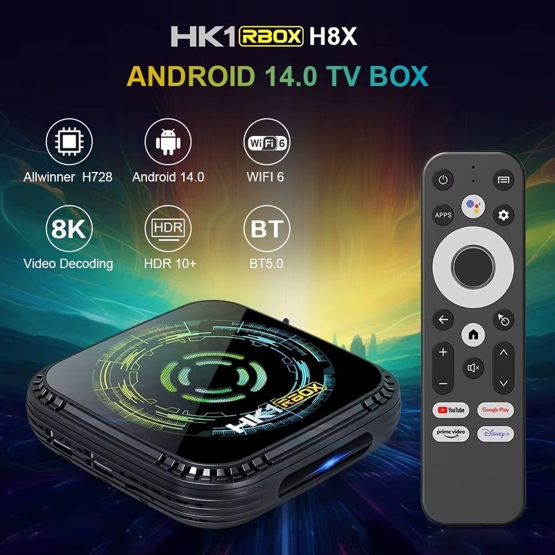 Détails de HK1 RBOX H8X Allwinner H728 4Go/32Go Android 14 - Android TV