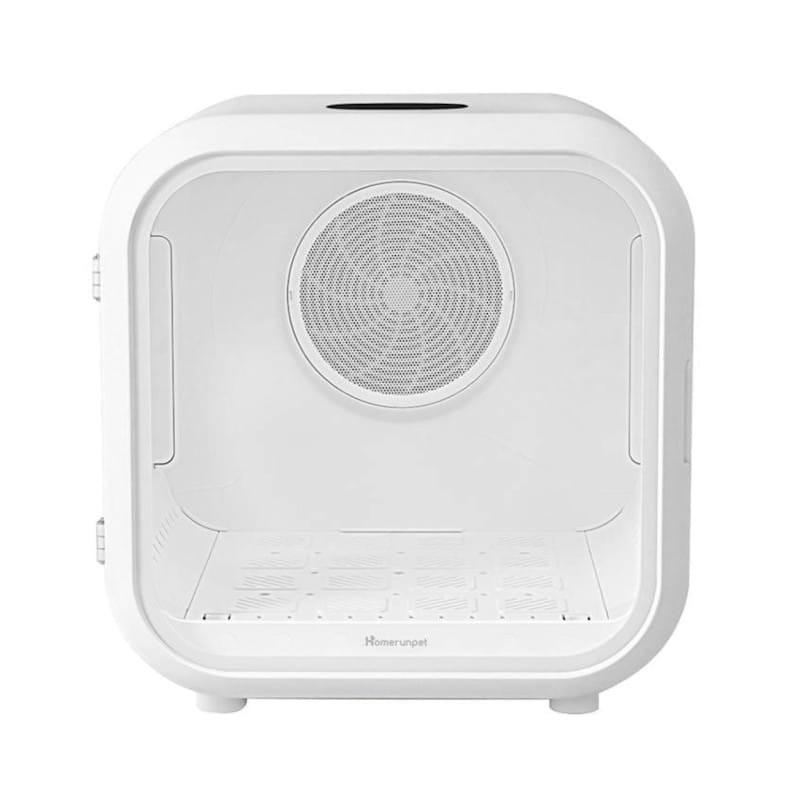 Vista frontal de la Homerunpet PD50 Estación de secado para mascotas