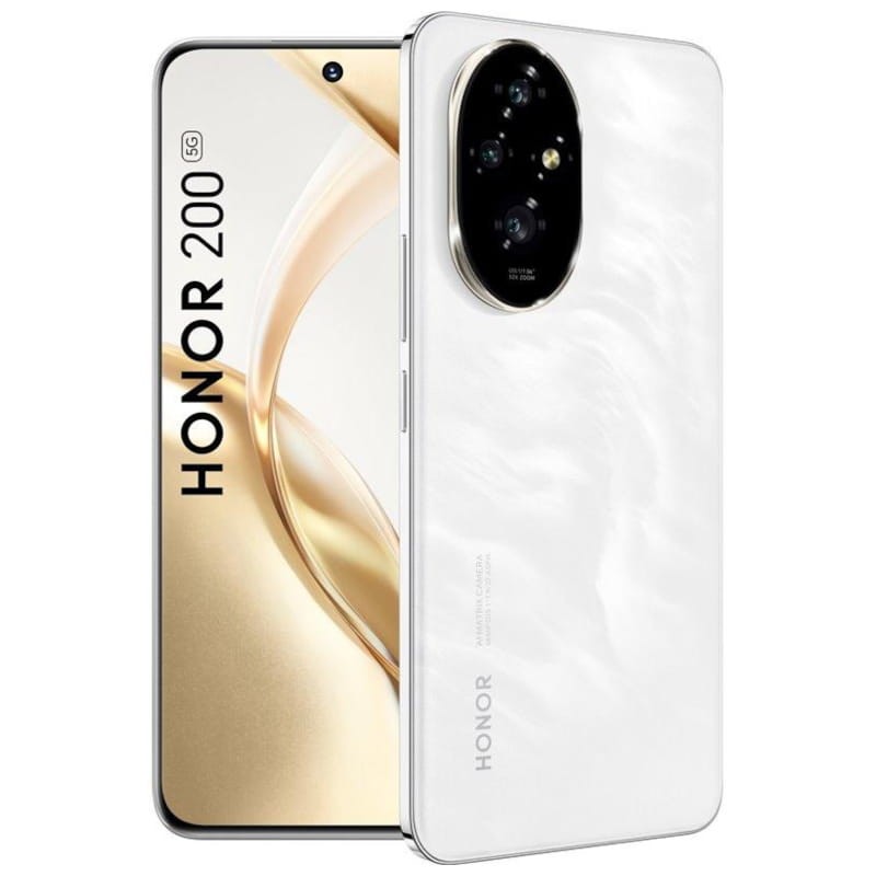 Honor 200 5G 8GB/256GB Branco - vista a 45 graus