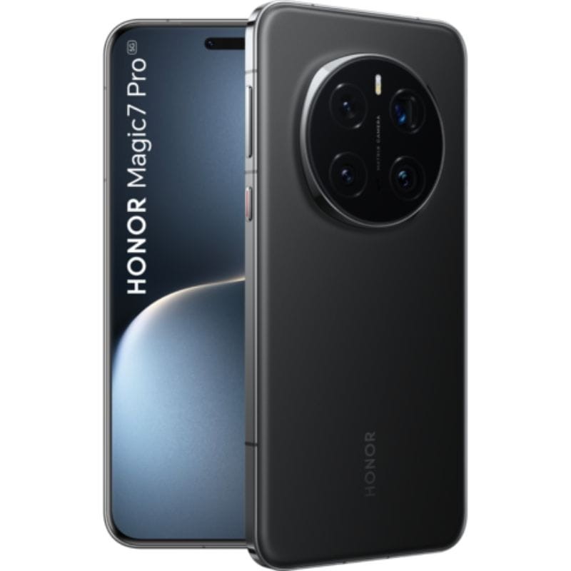 Honor Magic7 Pro 5G 12GB/512GB Preto - Imagem frontal e traseira do telemóvel