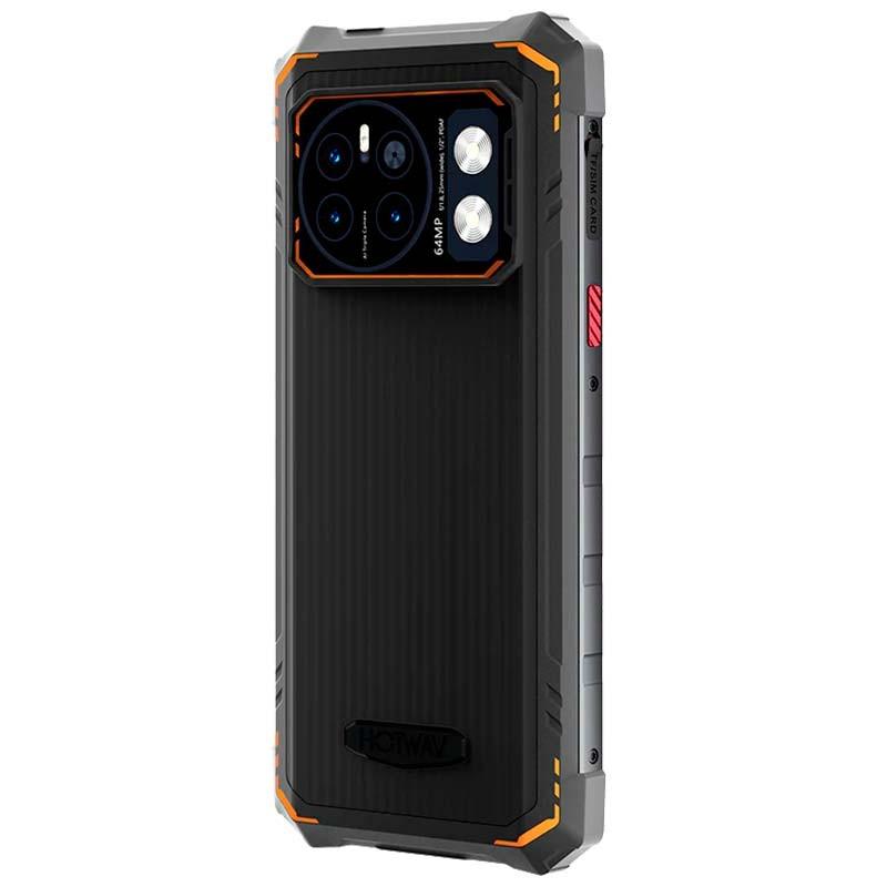 vista trasera y lateral del Teléfono móvil Hotwav Cyber 13 Pro 12GB/256GB Naranja