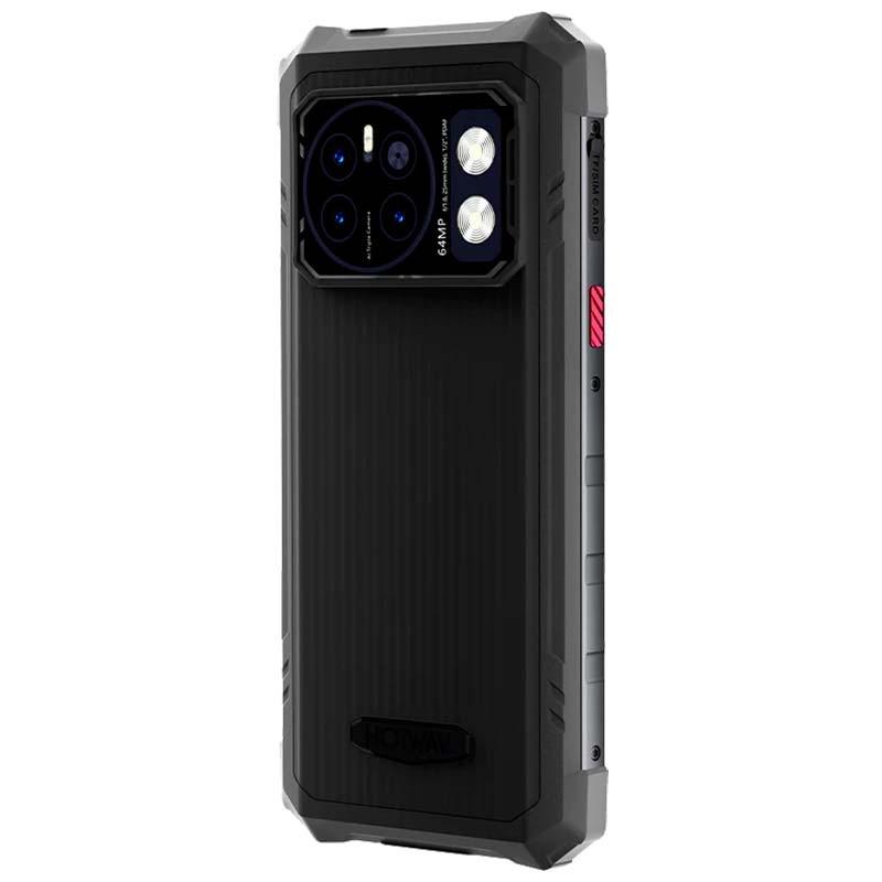 vista trasera y lateral del Teléfono móvil Hotwav Cyber 13 Pro 12GB/256GB Negro