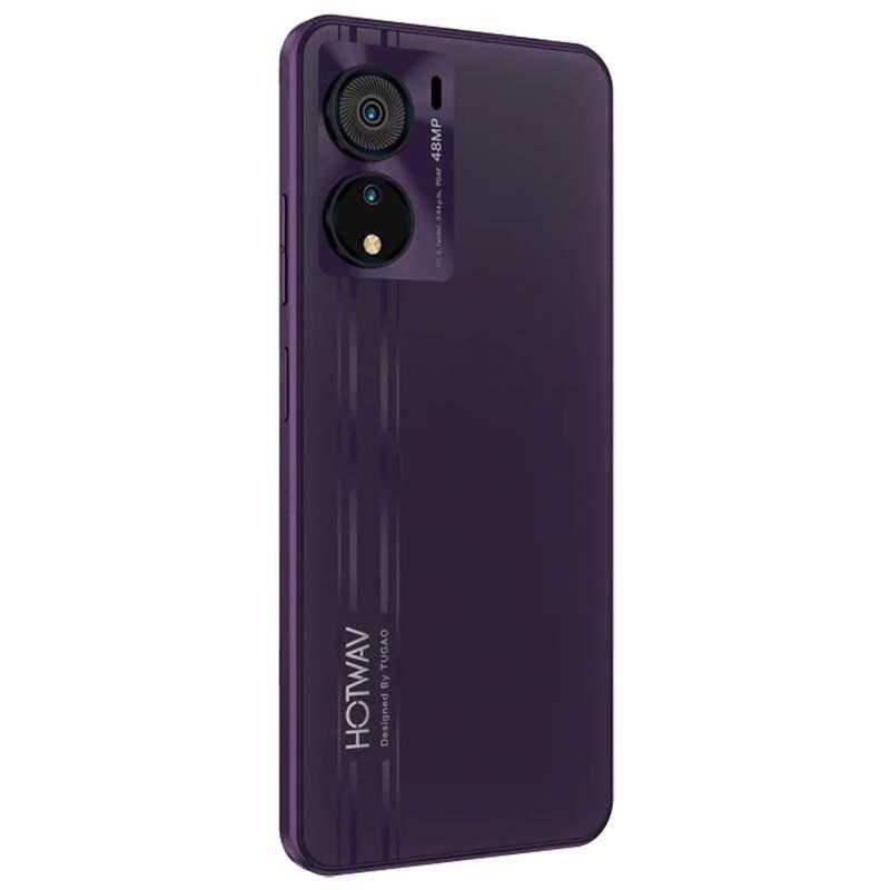 Hotwav Note 12 EF 4GB/128GB Roxo - vista traseira e lateral esquerdo