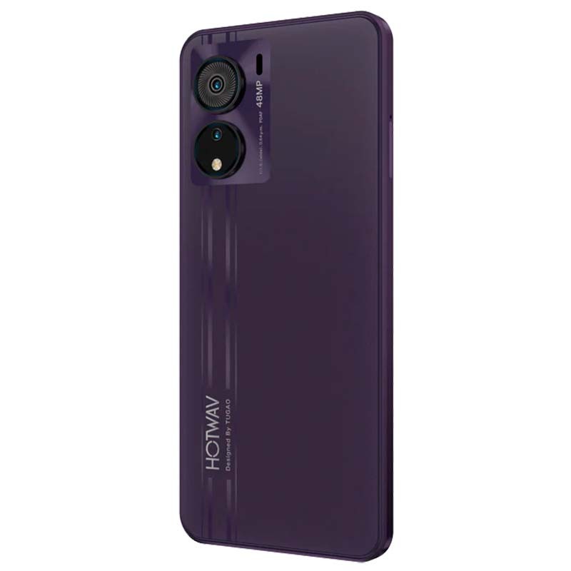 Hotwav Note 12 EF 4GB/128GB Roxo - vista traseira e lateral direito