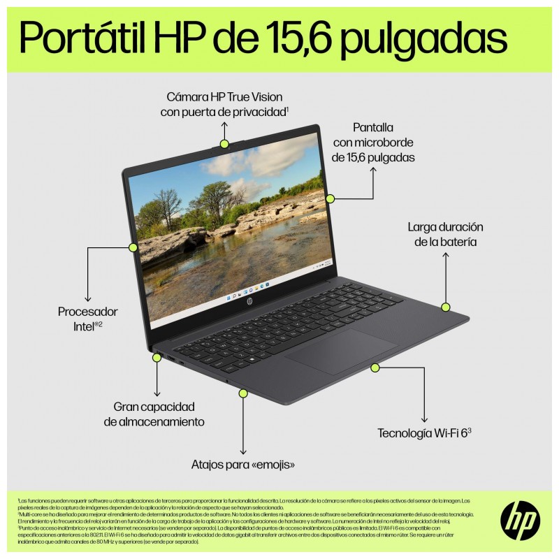 HP 15-fd0027ns Intel Core i3/8GB DDR4/256GB SSD - caractéristiques principales