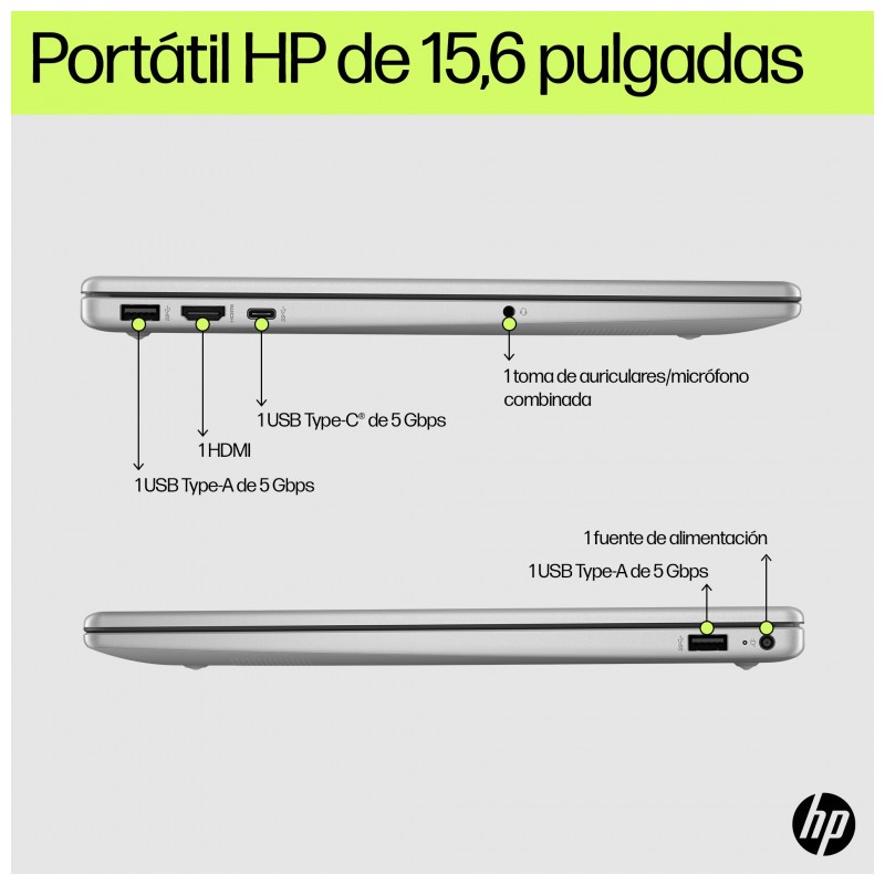 HP 15-fd0027ns Intel Core i3/8GB DDR4/256GB SSD - interface et ports