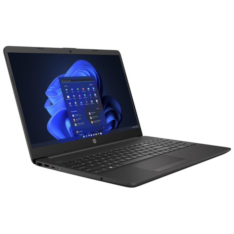 HP 255 G9 AMD Ryzen 5 5625U/8Go/512Go/Win11 Noir - Ordinateur portable 15.6 Vue avant côté gauche