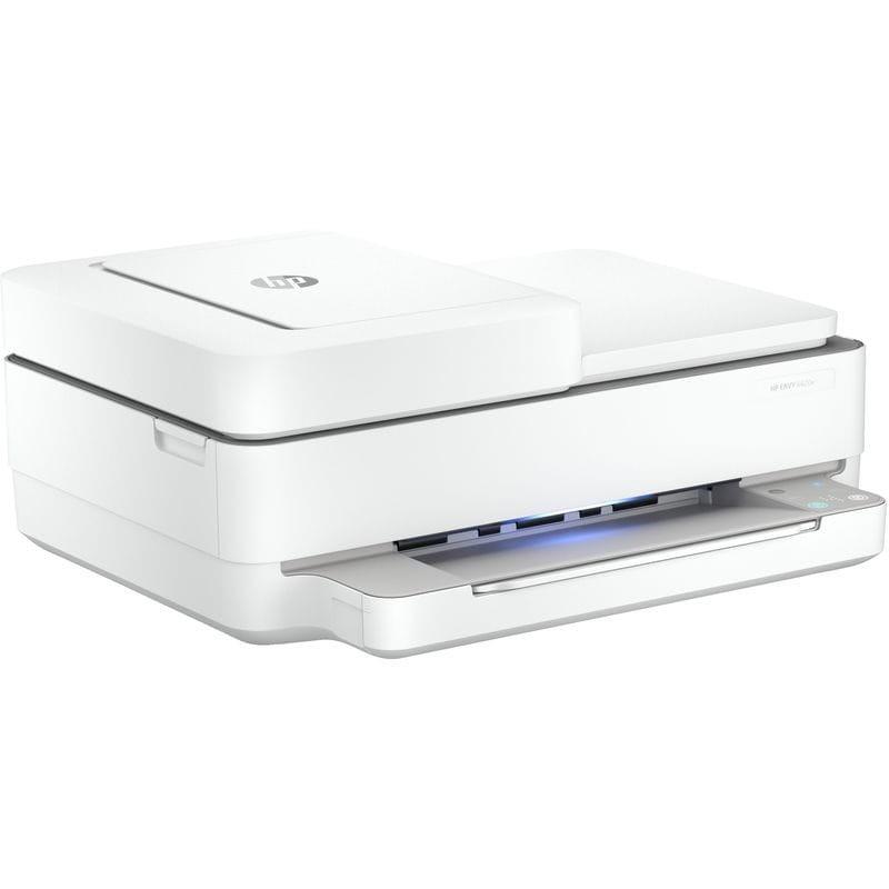 Frontale de HP ENVY 6420e Imprimante multifonction Encre couleur WiFi Blanc - Imprimante laser
