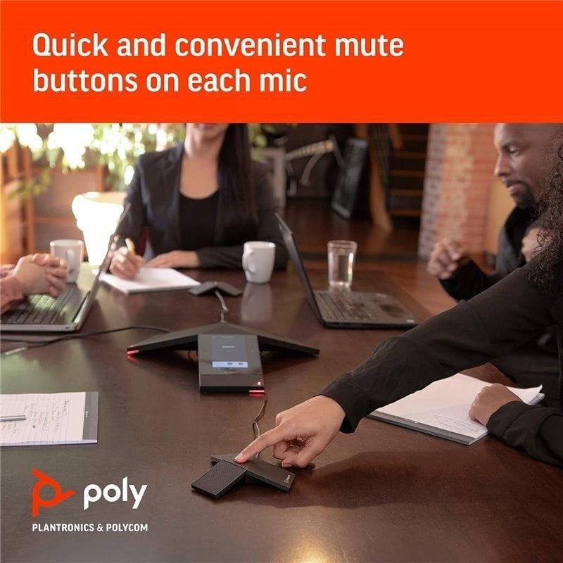 HP POLY 8300/8800 - Microfones de expansão com botão de silêncio