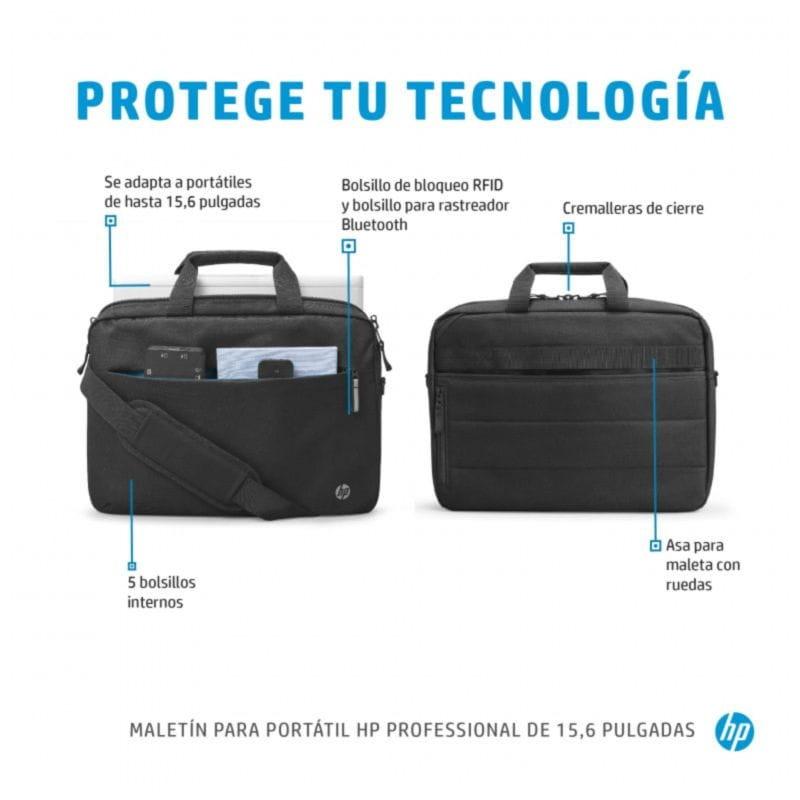 Maletín HP Professional 500S7AA RFID Negro con tecnología RFID