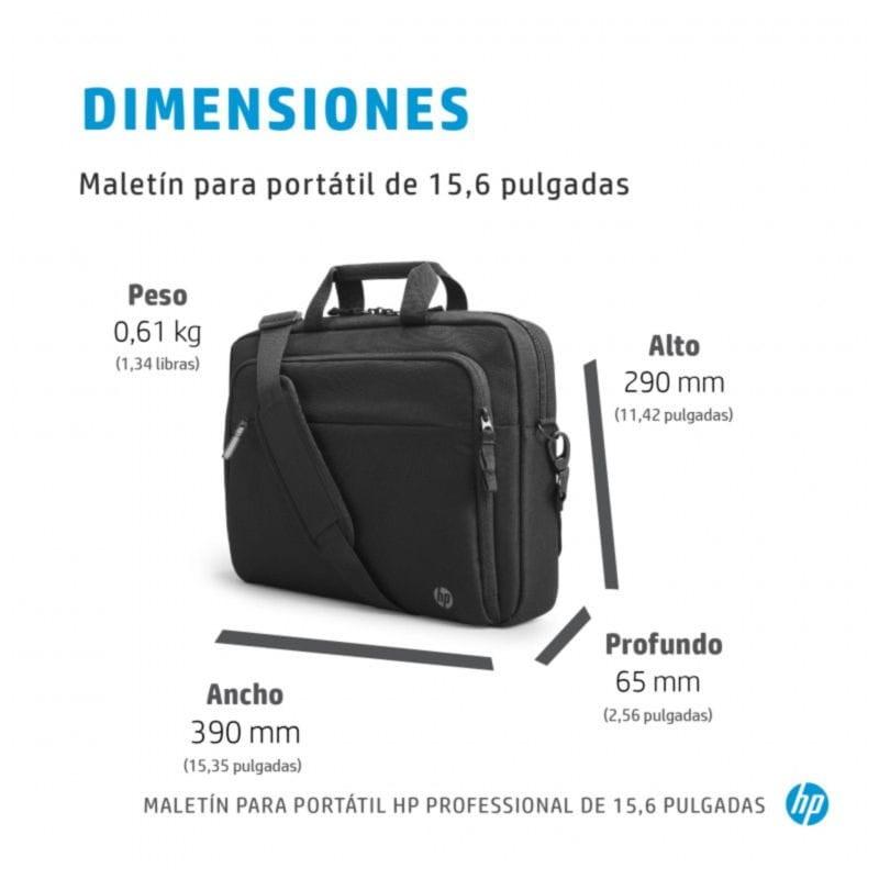 Dimensiones del Maletín HP Professional 500S7AA RFID Negro