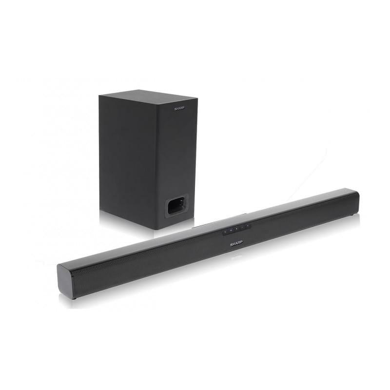 Sharp HT-SBW110 2.1 Slim Subwoofer Bluetooth Negro - Barra de sonido con la barra delante