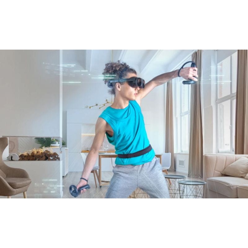 Conexão do Adaptador HTC Vive Wireless Dongle aos óculos de VR