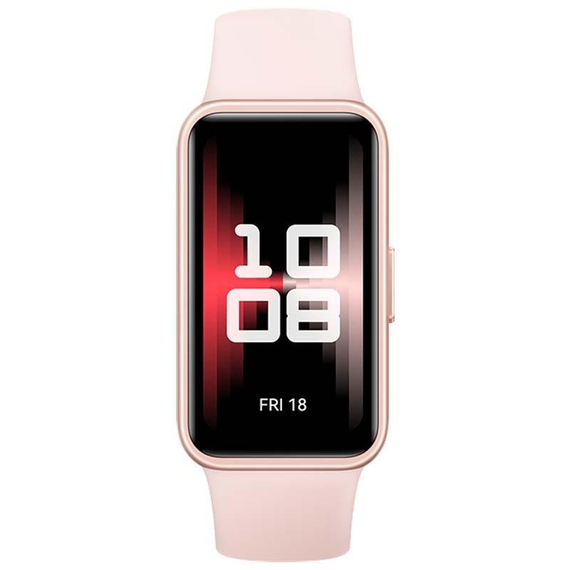 vista frontal de la Pulsera de actividad Huawei Band 9 Rosa