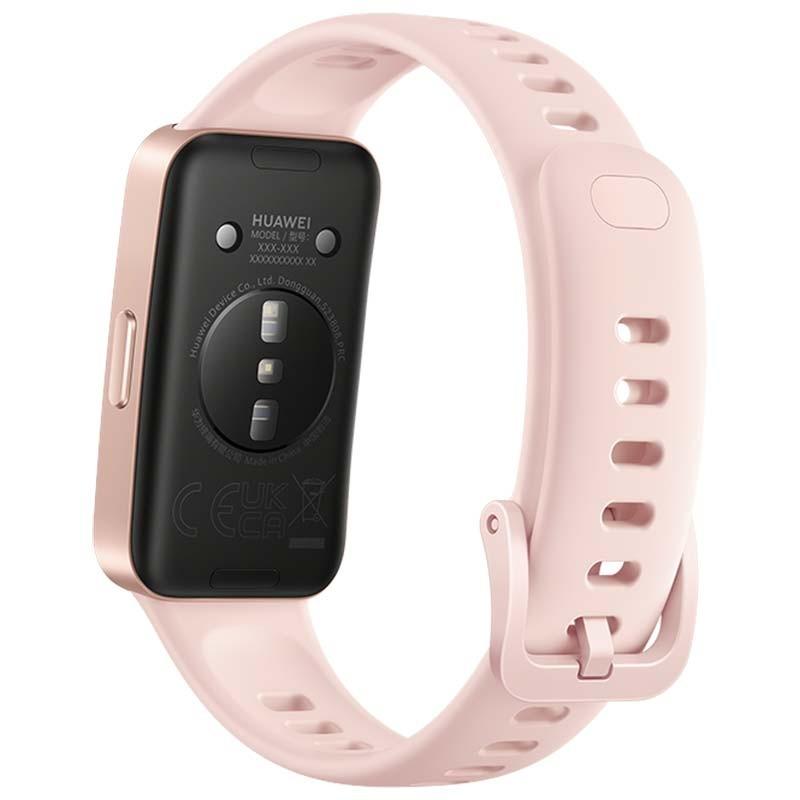 vista trasera de la Pulsera de actividad Huawei Band 9 Rosa