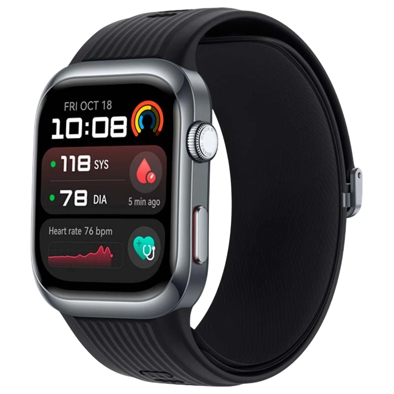 Huawei Watch D2 Negro con Correa de Fluoroelastómero - Reloj inteligente con GPS y NFC