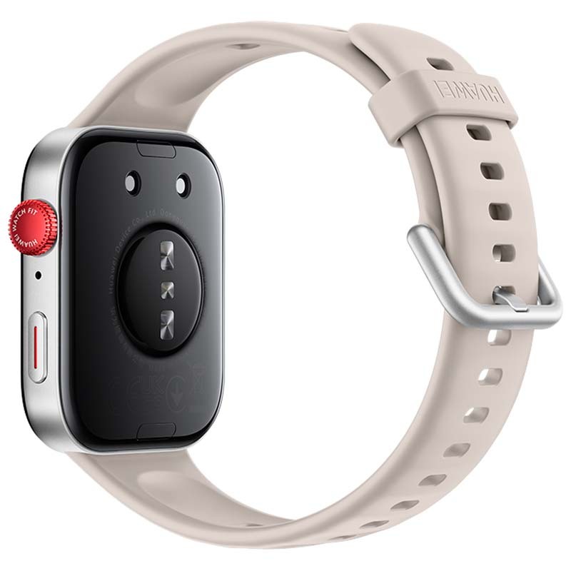 vista traseira do Relógio inteligente Huawei Watch Fit 3 Branco