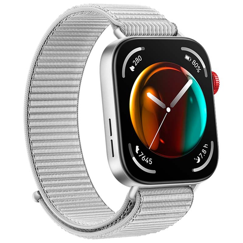 vista frontal e lateral do Relógio inteligente Huawei Watch Fit 3 Cinzento