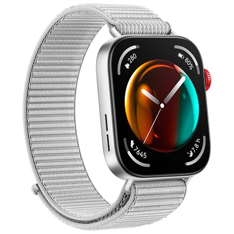 vista frontal e lateral do Relógio inteligente Huawei Watch Fit 3 Cinzento