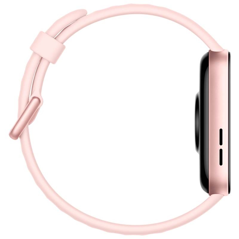 vista lateral do Relógio inteligente Huawei Watch Fit 3 Rosa