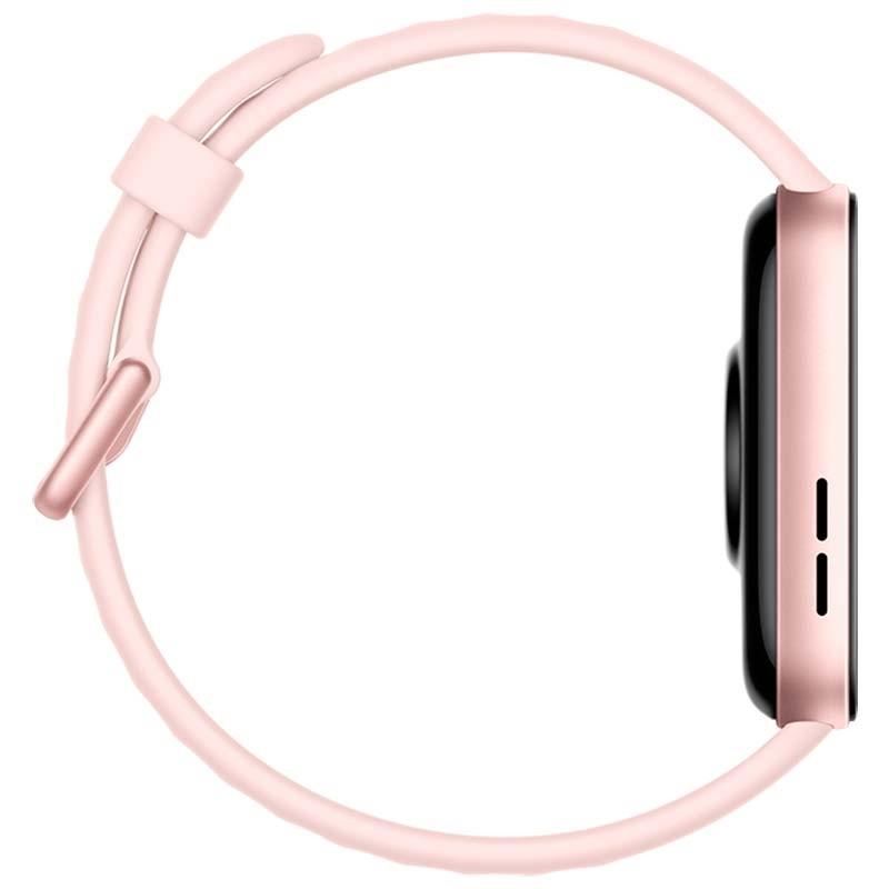 vista lateral do Relógio inteligente Huawei Watch Fit 3 Rosa