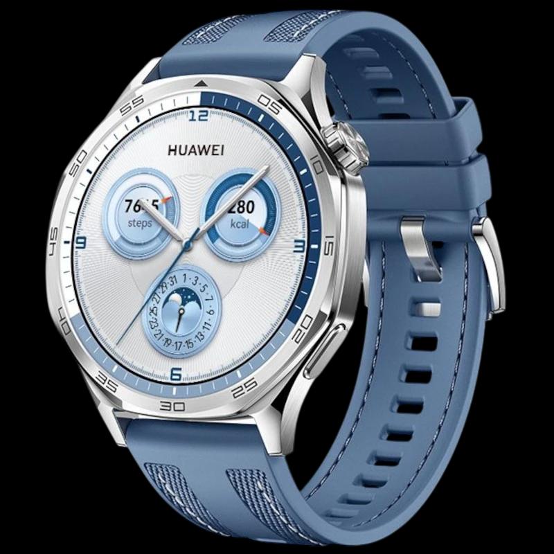 Huawei Watch GT5 46mm GPS Correa de Tejido Azul - Reloj Inteligente