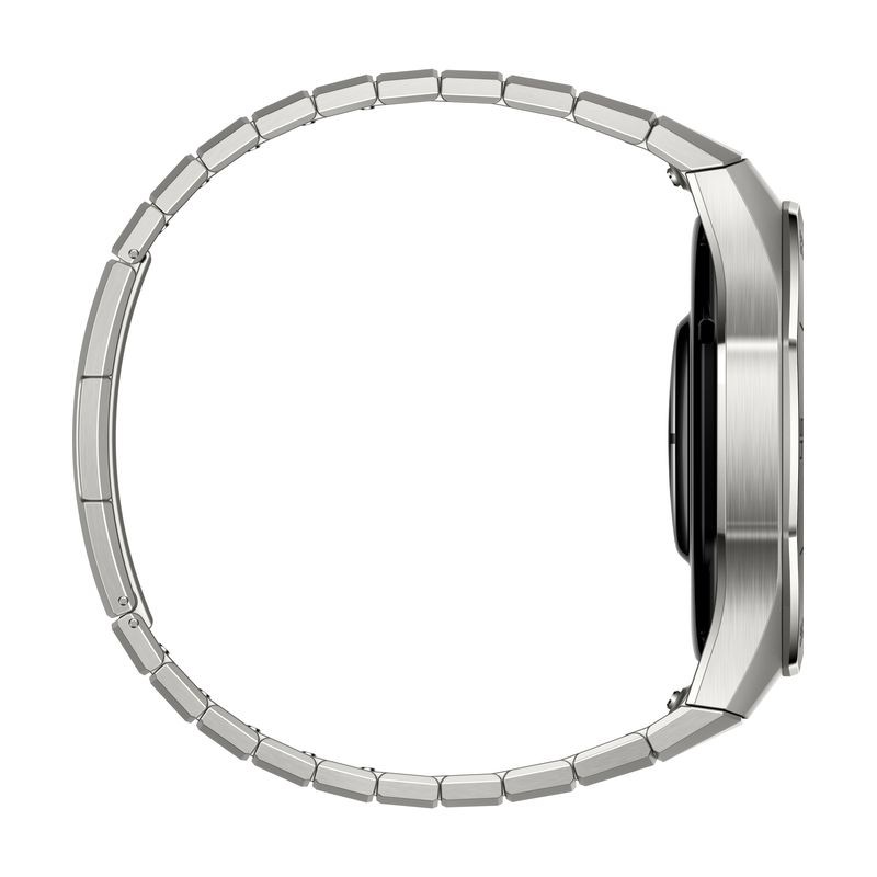 Lateral esquerdo de Huawei Watch GT5 46mm GPS Bracelete Titânio - Relógio Inteligente