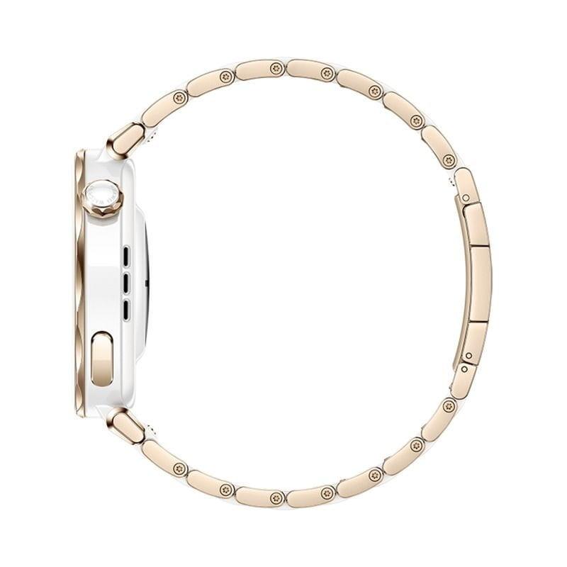 Lateral derecho de Huawei Watch GT5 Pro 42mm GPS Correa Cerámica Blanco - Reloj Inteligente