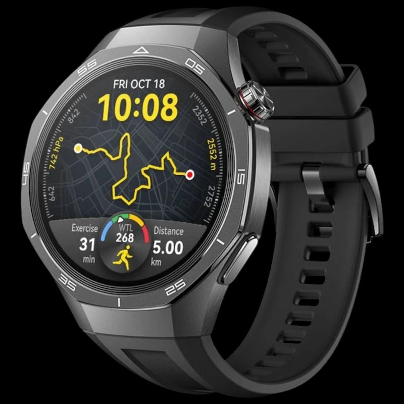 Huawei Watch GT5 Pro 46 mm GPS Bracelet Fluoroélastomère Noir - Montre Intelligente
