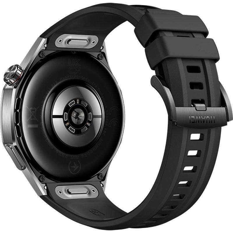 Arrière de Huawei Watch GT5 Pro 46 mm GPS Bracelet Fluoroélastomère Noir - Montre Intelligente