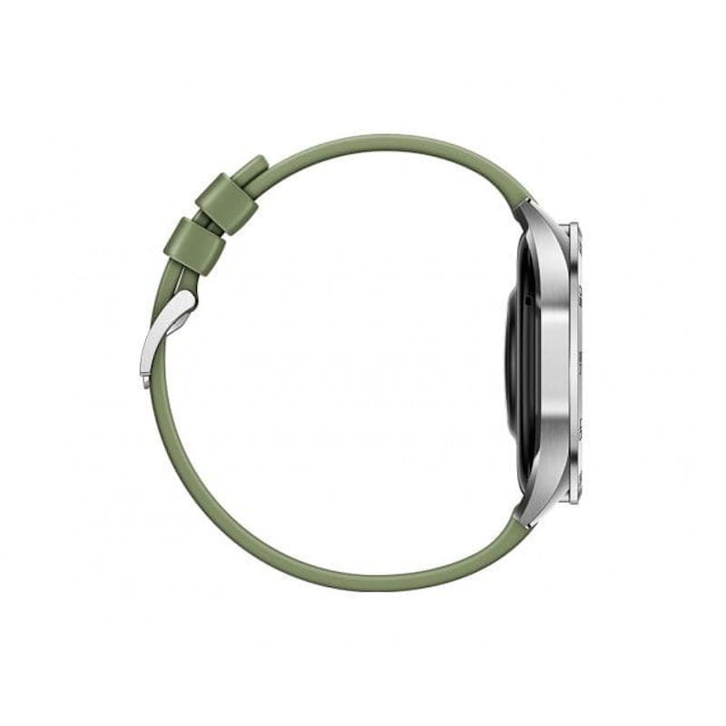Lateral derecho del reloj inteligente Huawei Watch GT 4 de 46mm en color Verde
