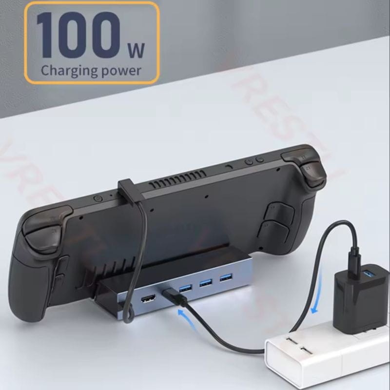 Hub 6 en 1 1000M  con carga rápida USB-C de 100W