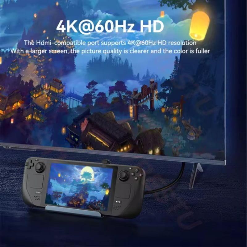 Hub 6 en 1 1000M con  HDMI de resolución 4K a 60Hz y HD 1080P