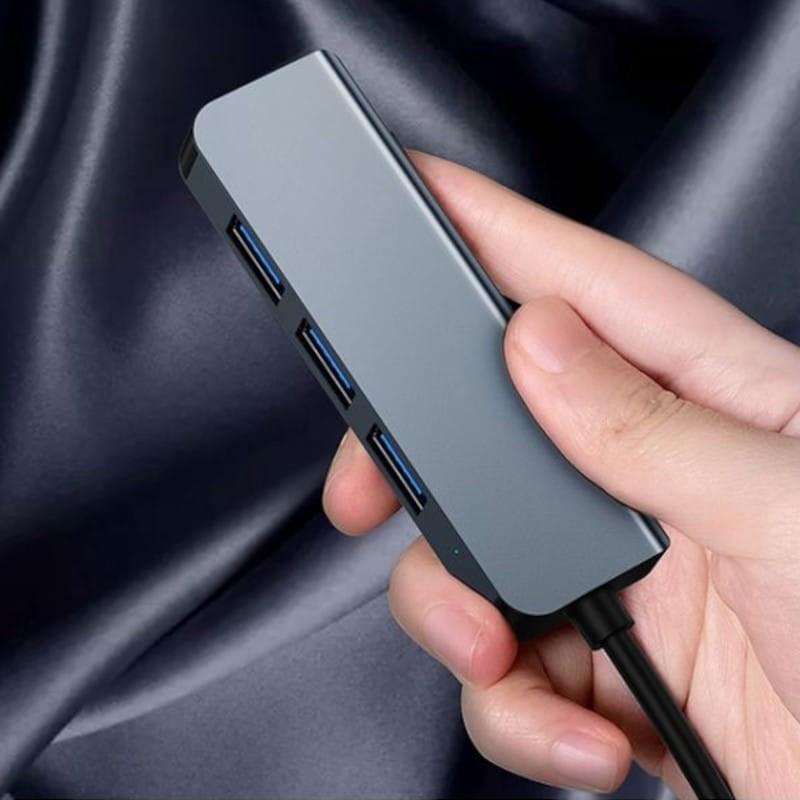 Adaptable Hub USB BYL-2301U 5 en 1 USB Type C+USB 3.0 Argent