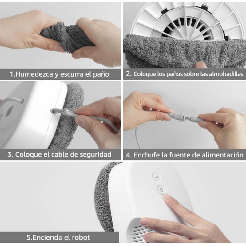 HUTT DDC55 Robot Limpiacristales Automático Blanco Instrucciones funcionamiento