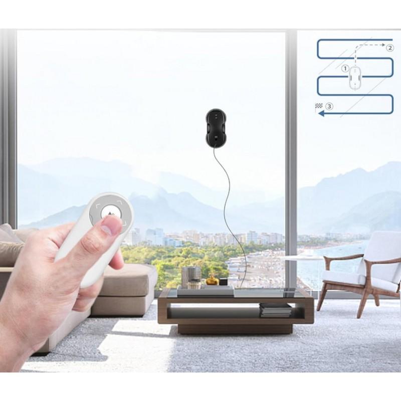 Robot para limpeza automática de vidros HUTT DDC55 Preto Foto real da operação