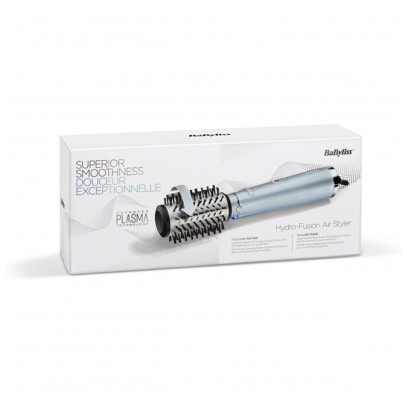 BaByliss Hydro-Fusion Air Styler Swivel 50 mm 700 W Aquamarine - Détail de la boîte de brosse à air