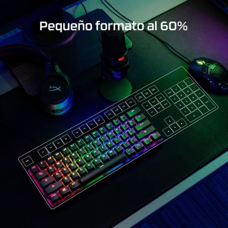 Clavier mécanique HyperX Alloy Origins 60 HX Red au format compact de 60 %