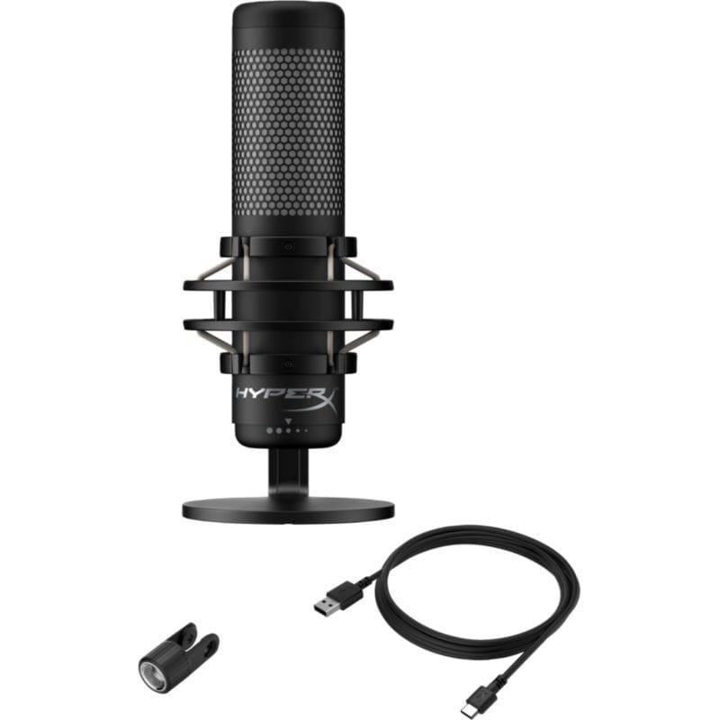 Perspective du Microphone pour PC HyperX QuadCast S Noir
