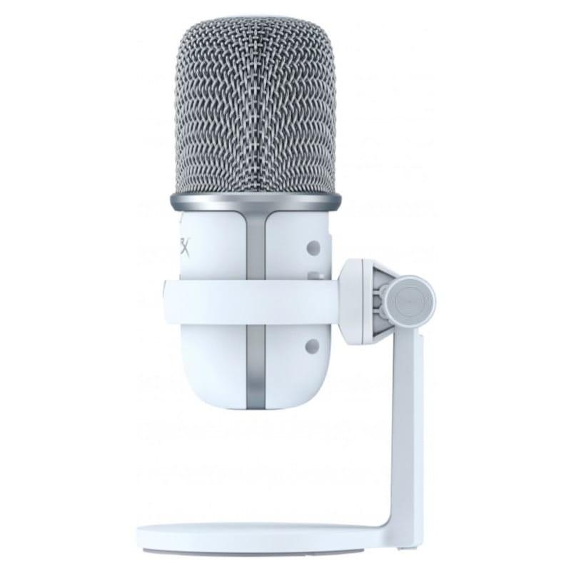 Vue latérale du Microphone de Jeu HyperX SoloCast USB Blanc