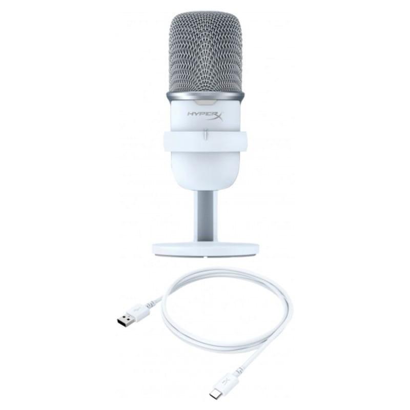 Microphone de Jeu HyperX SoloCast USB Blanc avec câble