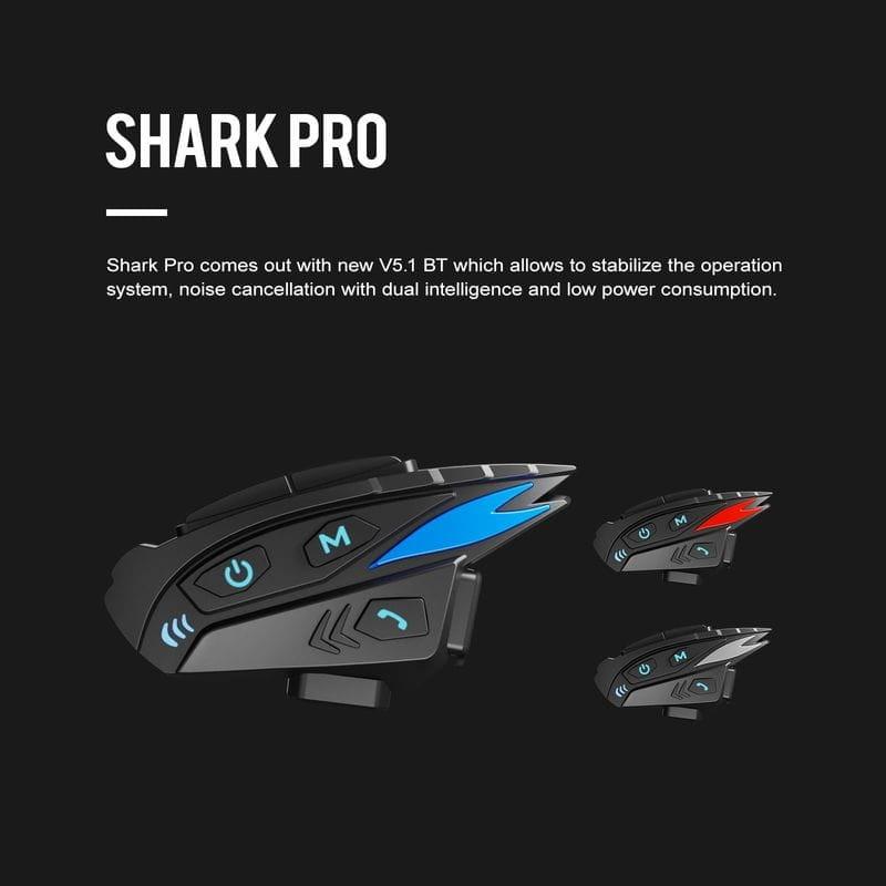 Adaptable Hysnox Shark Pro - Intercomunicador para Moto