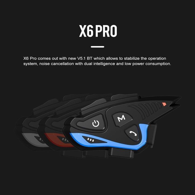 Luces de Hysnox X6 Pro - Intercomunicador para Moto