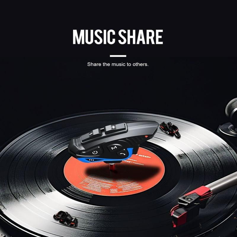 Música de Hysnox X6 Pro - Intercomunicador para Moto