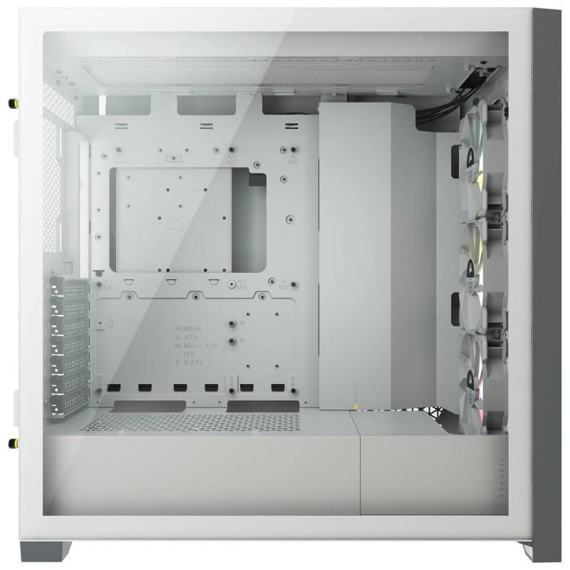 Corsair iCUE 4000X RGB Midi Tower Blanco imagen lateral de cristal
