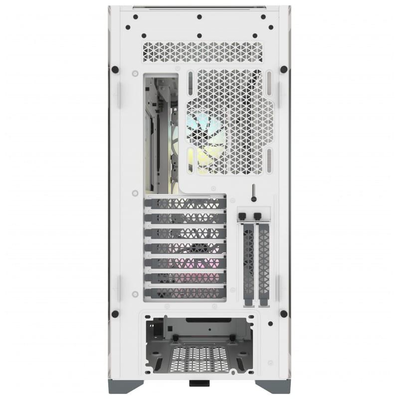 Corsair iCUE 4000X RGB Midi Tower Blanco imagen trasera